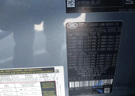 2020 Land Rover Discovery Landmark Edition из США, поврежденный, VIN SALRU2RV9L2427409